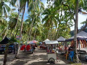 Amenities along Playa Ventanas beach.