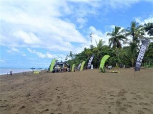 Beach at the finish of the Coastal Challenge.
