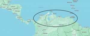If the circled area was, instead, hot ocean water, Costa Rice woulod be at an extreme risk from hurricanes.